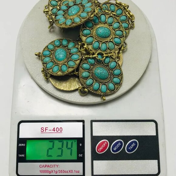 Tribal Turquoise Belly Chain: Handmade Kuchi Dance Belt main image 12